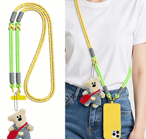 Small Horse Phone Lanyard Adjustable Woven Polyester Trendy <b>Rope</b> Luxury Pendant Anti-loss Mobile Phone <b>Chain</b> Hook ID Card Holder - Product Image 5