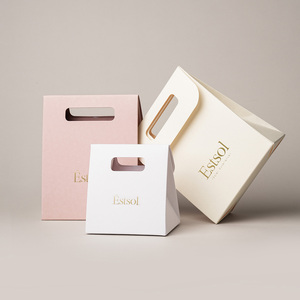 <span class=keywords><strong>Sacchetti</strong></span> di <span class=keywords><strong>Carta</strong></span> con Manico Colorato e Logo Personalizzato Estsol per Confezioni Regalo di Gioielli Premium - Product Image 2