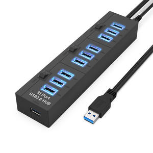 <span class=keywords><strong>Hub</strong></span> USB3.0 actif 10ports 5Gbps avec prise en charge de l'interrupteur marche/arrêt Alimentation 2A - Product Image 4