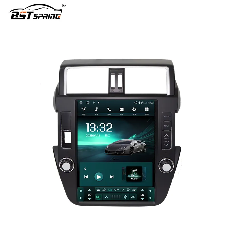 Bosstar 12.1 Inch Android Car GPS Navigation Tesla Style Auto Radio Stereo For Toyota Prado 2010-2013 Car DVD Multimedia Player