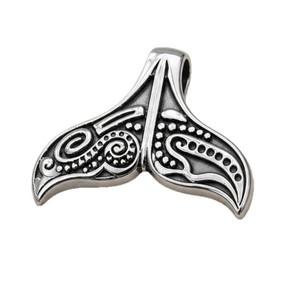 Yunnique – collier avec pendentif queue de baleine en acier inoxydable pour hommes, design rétro Punk, bijoux cadeau, 3x60cm - Product Image 5