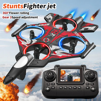 Avión RC para Niños Principiantes con Luces LED 360 °   Avión de Control Remoto con Función de Vuelo Estacionario Automático, Juguete de Avión de Combate para Niños y Adultos