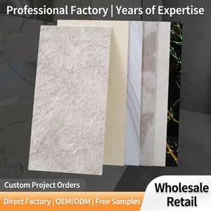 Paneles de Pared de PVC con Textura 3D de Mármol UV de Alto Brillo, Láminas de Piedra Sinterizada, Impermeables, para Baño, Hogar, Profesional - Product Image 1