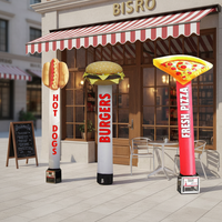 Nouveau design de tube gonflable lumineux LED pour pizza, hot-dog et hamburger, idéal pour la publicité