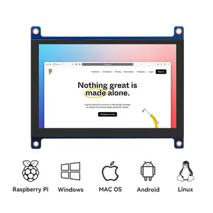 Custom 10.1inch LCD Display IPS Capacitive Touch Screen 1024x600 With HD-MI Board For Raspberry Pi