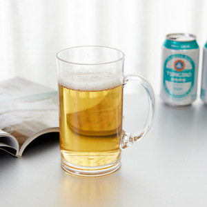 <b>Beer</b> Mug 401-500ml With Handle Transparent Glass For Home Bar Party Use - Product Image 2