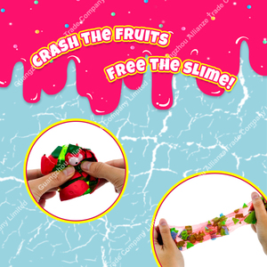 4 Styles Novelty Stress Anxiety Relief Cute Stretch Fruit Strawberry Creative Egg Breaking Prank <b>Slime</b> Toy - Product Image 5