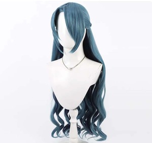 Peluca Larga Ondulada Verde para Disfraz de Cosplay de Soldada Encadenada de Anime para Mujer, <span class=keywords><strong>Azuma</strong></span> Fubuki, para Fiesta de Disfraces AOKG-265 - Product Image 4