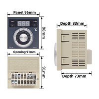 Contrôleur de température électrique Kaiwei modèle TEL96-9001T pour usage industriel, thermocouple de type K, indice de température 400°C