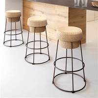 Tabouret Liege Giant Champagne Cork Wire Cage Stool, chaise d'extérieur, chaise haute de bar pour cour, loisirs, balcon, Willa