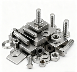 Tornillos, Tuercas Hexagonales, Varillas Roscadas y Arandelas de Acero Inoxidable 304 OEM, Acabado Plateado Cepillado, Resistentes a la Corrosión - Product Image 2