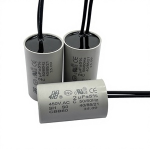<span class=keywords><strong>Condensateur</strong></span> <span class=keywords><strong>de</strong></span> démarrage <span class=keywords><strong>de</strong></span> moteur en film polypropylène CBB60 250V-450V, démarrage à deux fils, montage en surface, certifié CE/CQC, 2-100μF - Product Image 4