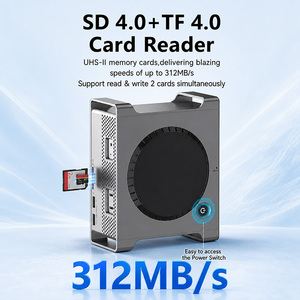 Supporto e <span class=keywords><strong>Hub</strong></span> Dock per Mac Mini M4, Stazione Docking <span class=keywords><strong>USB</strong></span> Tipo <span class=keywords><strong>C</strong></span> con <span class=keywords><strong>USB</strong></span> 3.2 da 10Gbps, <span class=keywords><strong>USB</strong></span> 2.0, Lettore SD/TF, Case Enclosure M.2 NVME in Alluminio - Product Image 4
