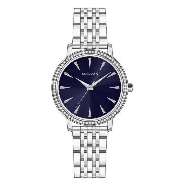 Luxury Women's Analog Quartz Watch Stainless Steel Band Waterproof Custom Logo Box Packing OEM Supply Simple Style