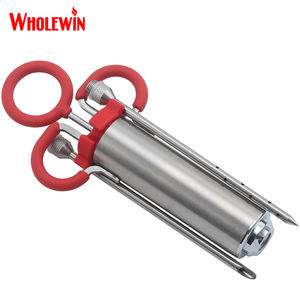 حقنة احترافية من الفولاذ المقاوم للصدأ لحقن اللحم مع إبر ماء مالح للشواء وشواء تركي وشواء خارجي - Product Image 2