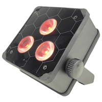 3x18W RGBWA+UV 6-en-1 Mini Projecteur PAR LED Plat Sans Fil DMX Rechargeable avec Contrôle WiFi par Application pour Mariages, DJ et Événements