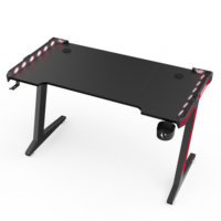 Bureau de jeu en forme de Z BEISIJIE Z-X, table fixe en fibre de carbone avec option RGB et accessoires