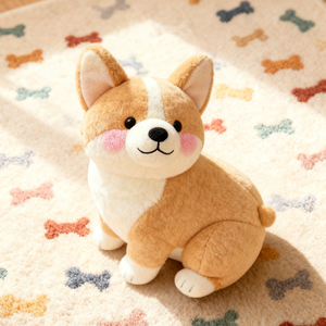 Peluche de Cachorro Corgi de Patas Cortas Personalizable, Adorable Muñeco de Peluche de Animal, Muñeco de Compañía Curativo, Venta Directa de Fábrica, Venta al por Mayor - Product Image 1