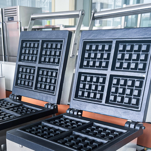 Waffle <span class=keywords><strong>maker</strong></span> Máy 2-burner thương mại bán chạy nhất, không dính vỉ nướng, kiểm soát nhiệt độ chính xác, món tráng miệng thiết bị - Product Image 3