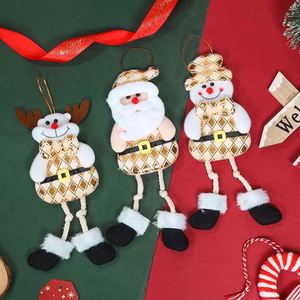 Handmade Felt Oval Christmas Tree Decor-Reindeer & Santa Fabric Hanging <b>Ornaments</b> (8-12cm) High Quality Window/Mantel Decor - Product Image 2