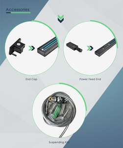 Ce certificat Rohs a mené le rail de voie de lumière de système de noir blanc à 3 fils pour le montage d'éclairage commercial - Product Image 6