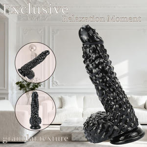 Dildo de PVC con Forma Alternativa, Tapón Anal Transparente con Superficie de Partículas, Textura Suave, Dildo para Punto G para Mujeres, Palo de Masturbación <span class=keywords><strong>Gay</strong></span> - Product Image 4