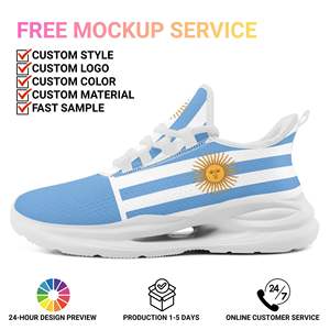 Chaussures de sport à lacets personnalisées <span class=keywords><strong>avec</strong></span> nom d'équipe imprimé sur demande, fabrication directe usine, OEM ODM, baskets personnalisées pour fans FN079-26027048-2 - Product Image 2