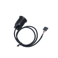 Câble d'extension de données USB double en cuivre 2,54 mm DuPont pour GPS de voiture et utilisation automobile