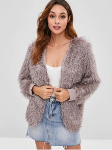 king Young Feather Wholesale Long Sleeve Cardigan Women Wide-waisted <strong>Threads</strong> Embellished Open Jacket <strong>Coat</strong> Blazers Pour Femmes - Product Image 3