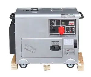 Grosir pemasok generator Diesel listrik tipe senyap 3kw 6kw 7kw 8kw 10kw 12kw 12kva untuk penggunaan rumah