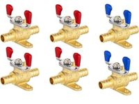 Válvula de bola de gas de control FIP de 1/2 pulgada con manija de 1/4 de vuelta, 2 puertos, 600 PSI de presión máxima, accesorio de plomería de latón OEM para el hogar