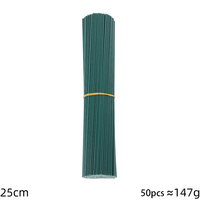 Fil floral en caoutchouc de 2 mm, 50 pièces/paquet, pour roses artificielles en plastique, fournitures de fleuriste, accessoires pour fleurs de savon DIY, vente en gros