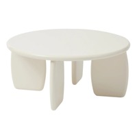 Table basse en bois moderne et durable à 3 niveaux, couleur claire, avec rangement pour le salon