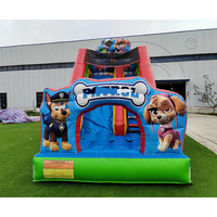 Toboggan gonflable commercial en PVC à thème chien, directement de l'usine, pour enfants et adultes, personnalisable pour les locations de fêtes en extérieur