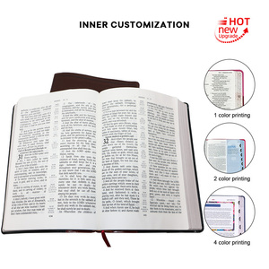 <span class=keywords><strong>Biblia</strong></span> NIV al por Mayor, Tapa Dura con <span class=keywords><strong>Letras</strong></span> Rojas Grandes en Cuero, para Suministros de Iglesia y Librerías, con Logotipo Grabado - Product Image 4