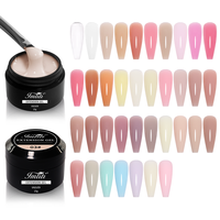 IMTITI Gel Dur Constructeur d'Ongles Soak Off 37 Couleurs Extensions d'Ongles en Gel 15/35/55g Pot Gel UV Constructeur pour Ongles