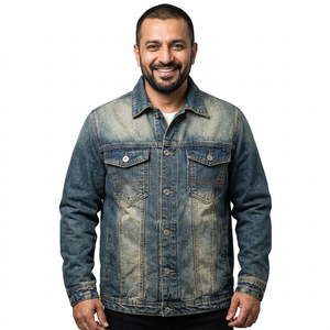 100% Cotton <b>Denim</b> <b>Jackets</b> <b>Men</b> Casual Solid Color Pocket <b>Jacket</b> for <b>Men</b> Style High Quality Clothing <b>Denim</b> <b>Men's</b> <b>Jackets</b> - Product Image 1