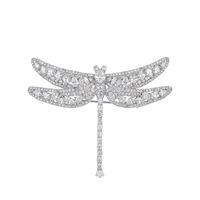Broche Libellule de Luxe pour Femme, Épingle de Revers en Cuivre avec Zircon Cubique pour Robe, Costume, Écharpe, Bijoux – Vente en Gros