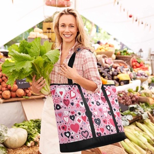 Custom logo Portable Lunch Bag Food Thermal Tote Shopping Lunch Cooler Bag Insulated Picnic Bag with Strap - Product Image 6