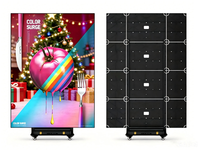 Écran LED pliable intelligent pour intérieur/extérieur avec contrôle par application, lecteur d'affiches numériques IP65, panneau d'affichage léger et portable à épissure sans soudure