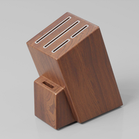 Boîte de rangement pour couteaux en bois massif multifonctionnelle, best-seller, en acier inoxydable pour la cuisine, la salle à manger, ensemble professionnel de 6 pièces