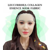 Tissu de masque en fibre de chlorophylle et zinc de qualité commerciale, écologique, matière première pour contrôle du sébum, texture ondulée pour une utilisation longue durée