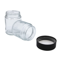 Bocaux en verre ronds en plastique résistants aux enfants pour fleurs et médicaments, avec couvercle, 1-4 oz, personnalisables, vente en gros