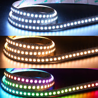 Éclairage décoratif Bande LED RGB Couleur blanche Ip30 144 pixels 5v Sk6812 Bande LED adressable RGBW Pixel LED RGBW RGB Rgbic Nw Cw Ww