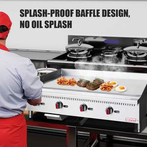 High Cost-performance Ratio 48" Commercial <b>Gas</b> <b>Griddle</b> Top Stainless Steel Grill NG/Propane Certified for Kitchen Equipment - Product Image 5