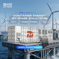 Sistema de Almacenamiento de Baterías MATE LifePO4, Contenedor de 1MWH, 2MWH, 3MWH, Sistema BESS con Certificación CE, CB y UL, Estación de Energía Marina