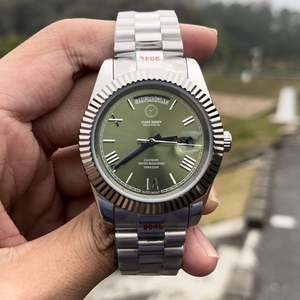 Montre-bracelet mécanique automatique étanche en acier inoxydable plaqué or de haute qualité 40 mm 3255 Montres pour hommes - Product Image 2