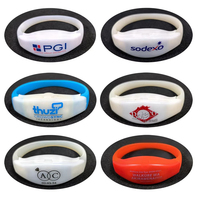 Pulsera LED con Control Remoto, Logotipo Personalizado Programable, 10 Zonas, 4 LED, 433MHz, Cobertura de 800M, 6-10 Horas de Duración, Secado Rápido, para Fiestas