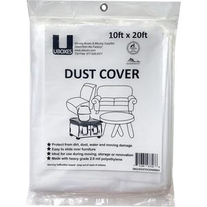Housse de protection pour meubles 10x20 pieds, transparente, anti-poussière, résistante à l'eau, en polyéthylène PE, pour usage intérieur et extérieur - Product Image 5