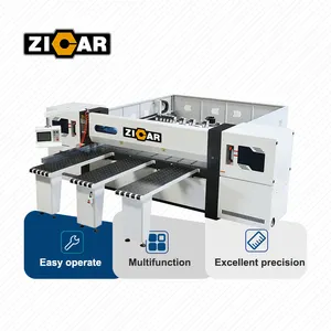Sierra de panel ZICAR, máquina de corte para carpintería MJ6232A, máquina de sierra de viga automática para muebles, máquina de sierra de mesa deslizante de madera MDF